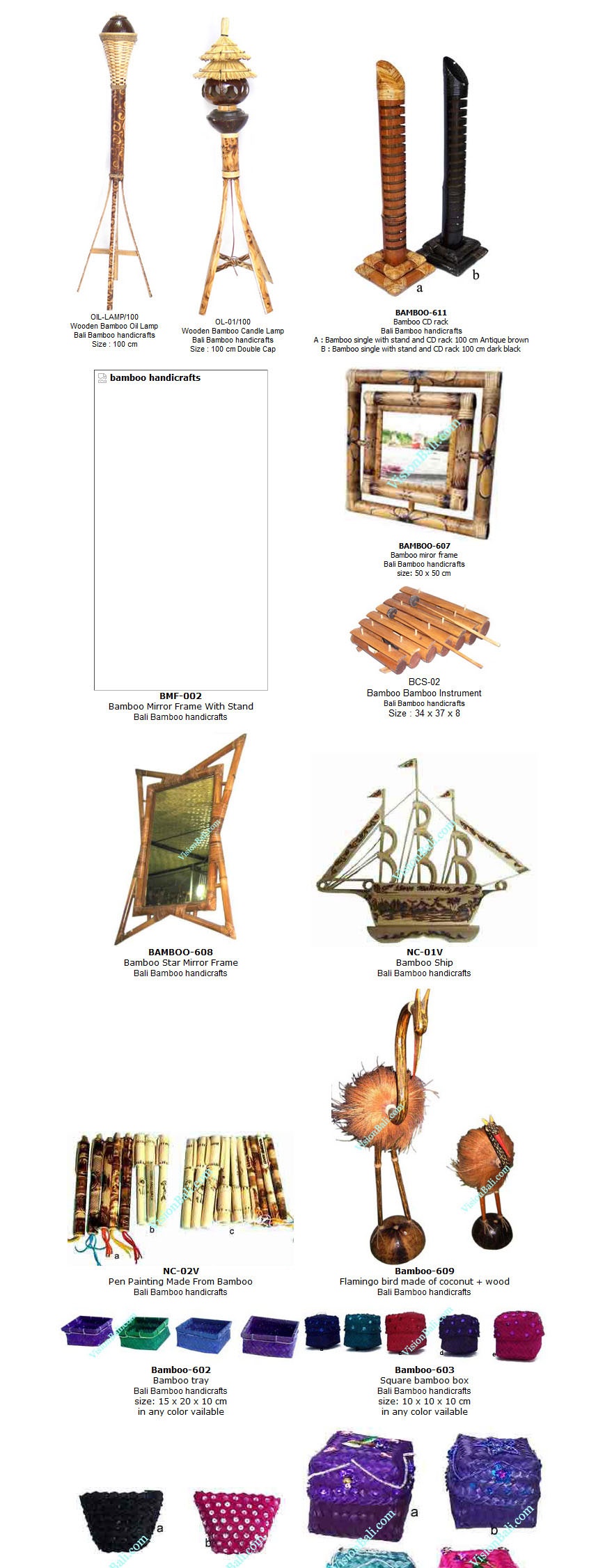 Balinese Bamboo Craft