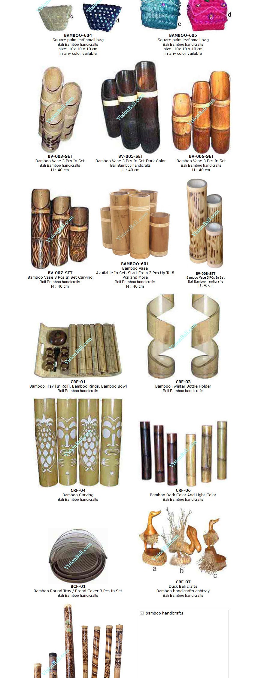 Balinese Bamboo Craft